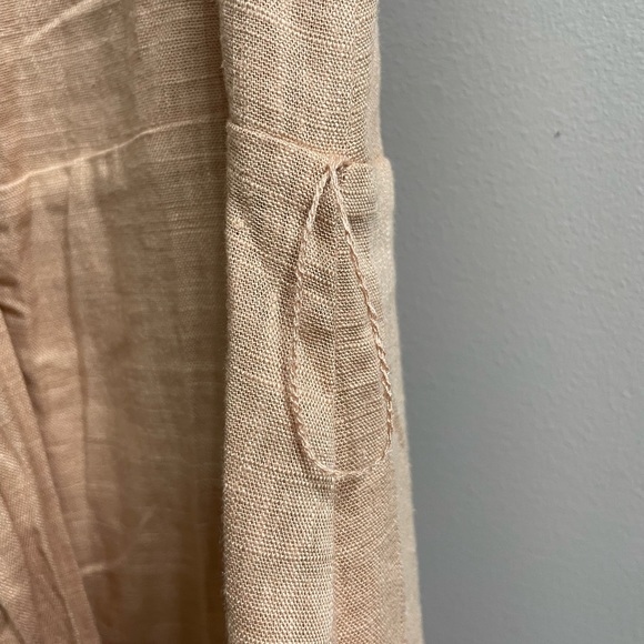 NEW! Sunday in Brooklyn Anthropologie - XXS Blush Colored Linen Dress - Picture 11 of 11